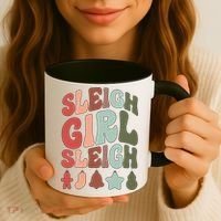 Sleigh Girl Sleigh Christmas Funny Coffee Mug thumb 3
