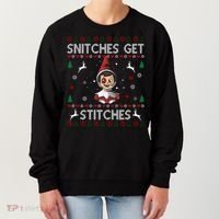 Snitches Get Stitches Ugly Christmas Sweater Women's Sweatshirt thumb 0