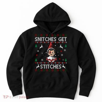 Snitches Get Stitches Ugly Christmas Sweater Hoodie