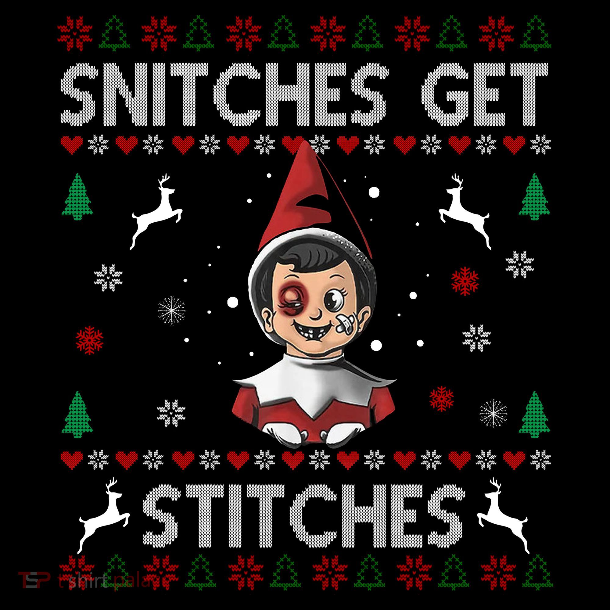 Snitches Get Stitches Ugly Christmas Sweater Women's Hoodie