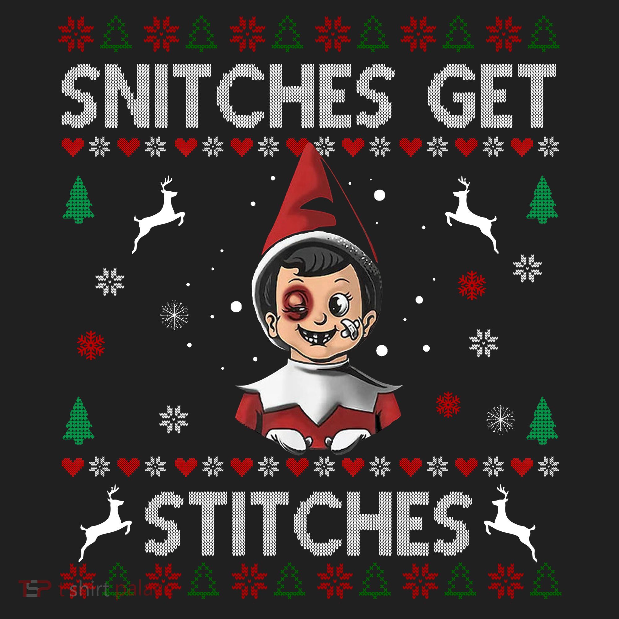 Snitches Get Stitches Ugly Christmas Sweater Tumbler