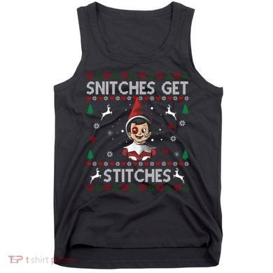 Snitches Get Stitches Ugly Christmas Sweater Tank Top