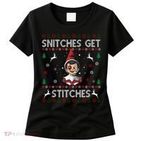 Snitches Get Stitches Ugly Christmas Sweater Women's T-Shirt thumb 0
