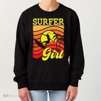 Surfer Girl Surfboarding Surf Lover Surfboard Women's Sweatshirt thumb 0