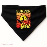 Surfer Girl Surfboarding Surf Lover Surfboard USA-Made Doggie Bandana thumb 0