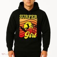 Surfer Girl Surfboarding Surf Lover Surfboard Hoodie thumb 2