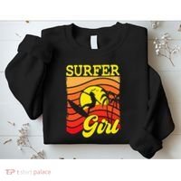 Surfer Girl Surfboarding Surf Lover Surfboard Sweatshirt thumb 2