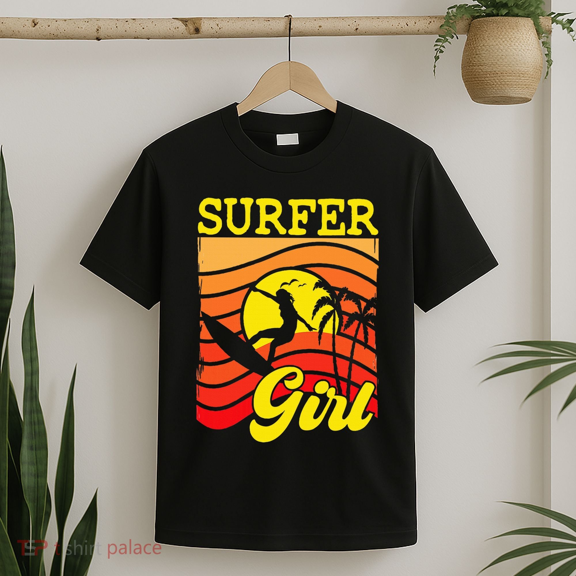 Surfer Girl Surfboarding Surf Lover Surfboard T-Shirt