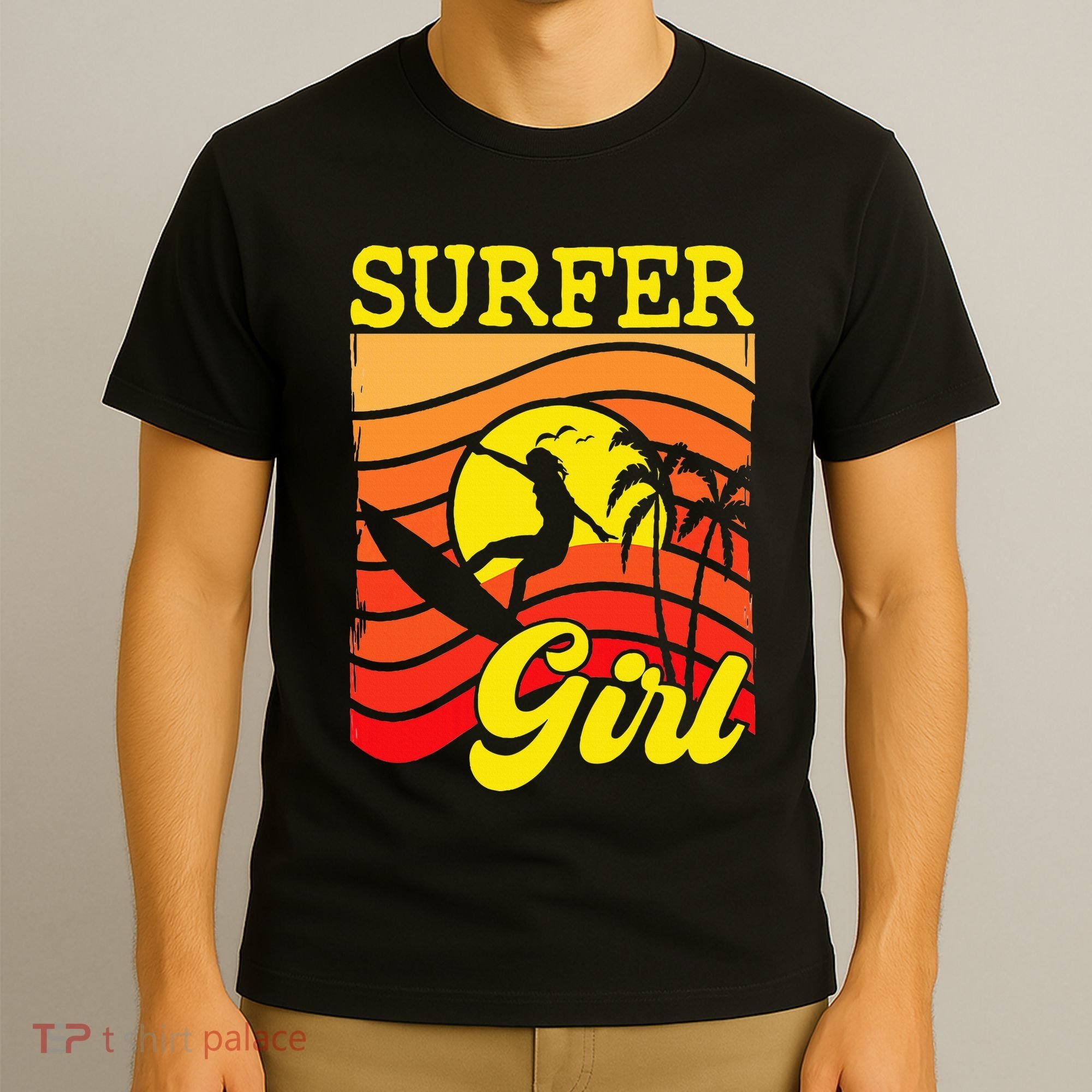 Surfer Girl Surfboarding Surf Lover Surfboard T-Shirt