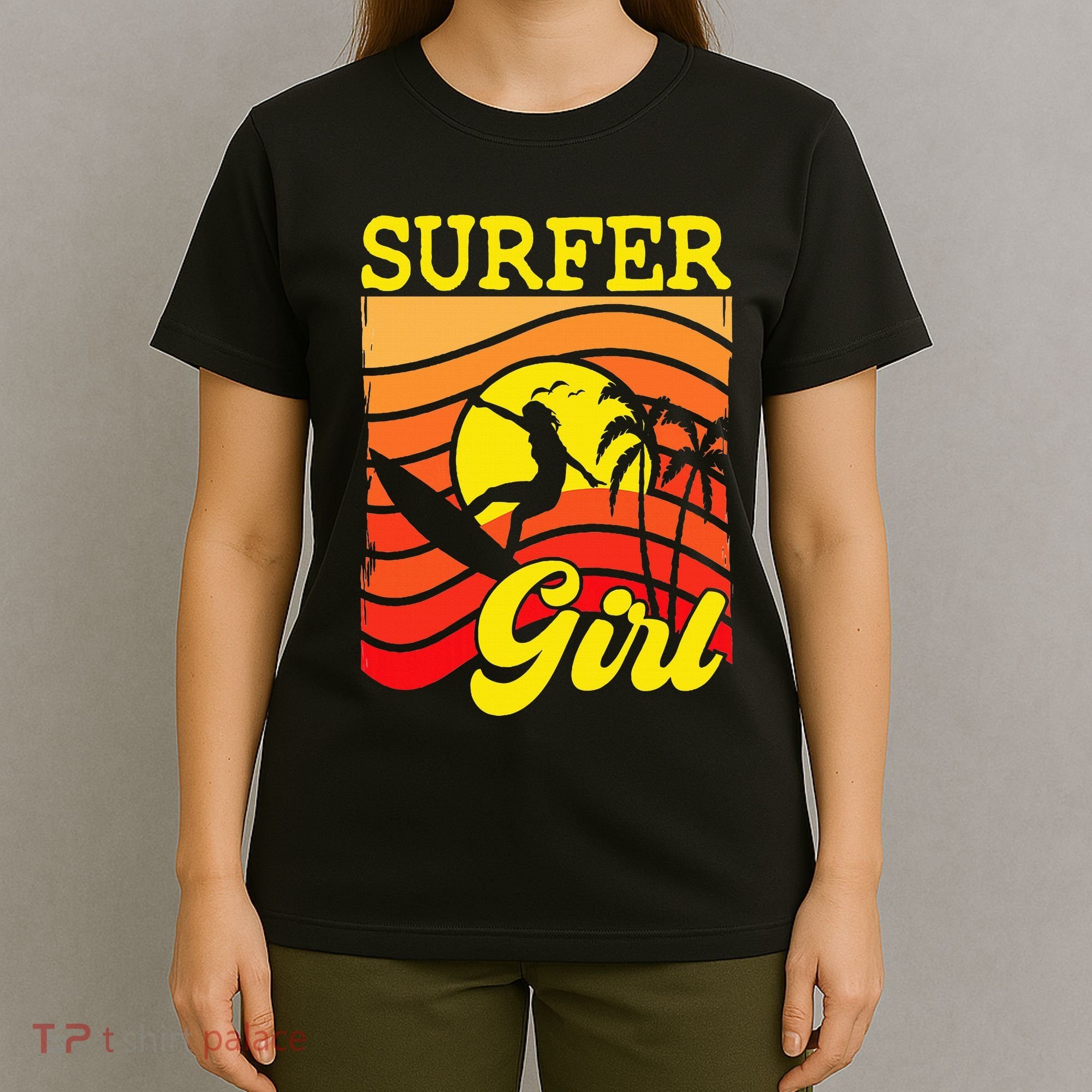 Surfer Girl Surfboarding Surf Lover Surfboard T-Shirt