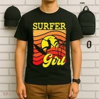 Surfer Girl Surfboarding Surf Lover Surfboard T-Shirt thumb 6