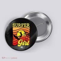 Surfer Girl Surfboarding Surf Lover Surfboard Button thumb 0