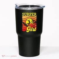 Surfer Girl Surfboarding Surf Lover Surfboard Tumbler thumb 0