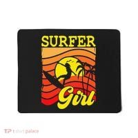 Surfer Girl Surfboarding Surf Lover Surfboard Mousepad thumb 0