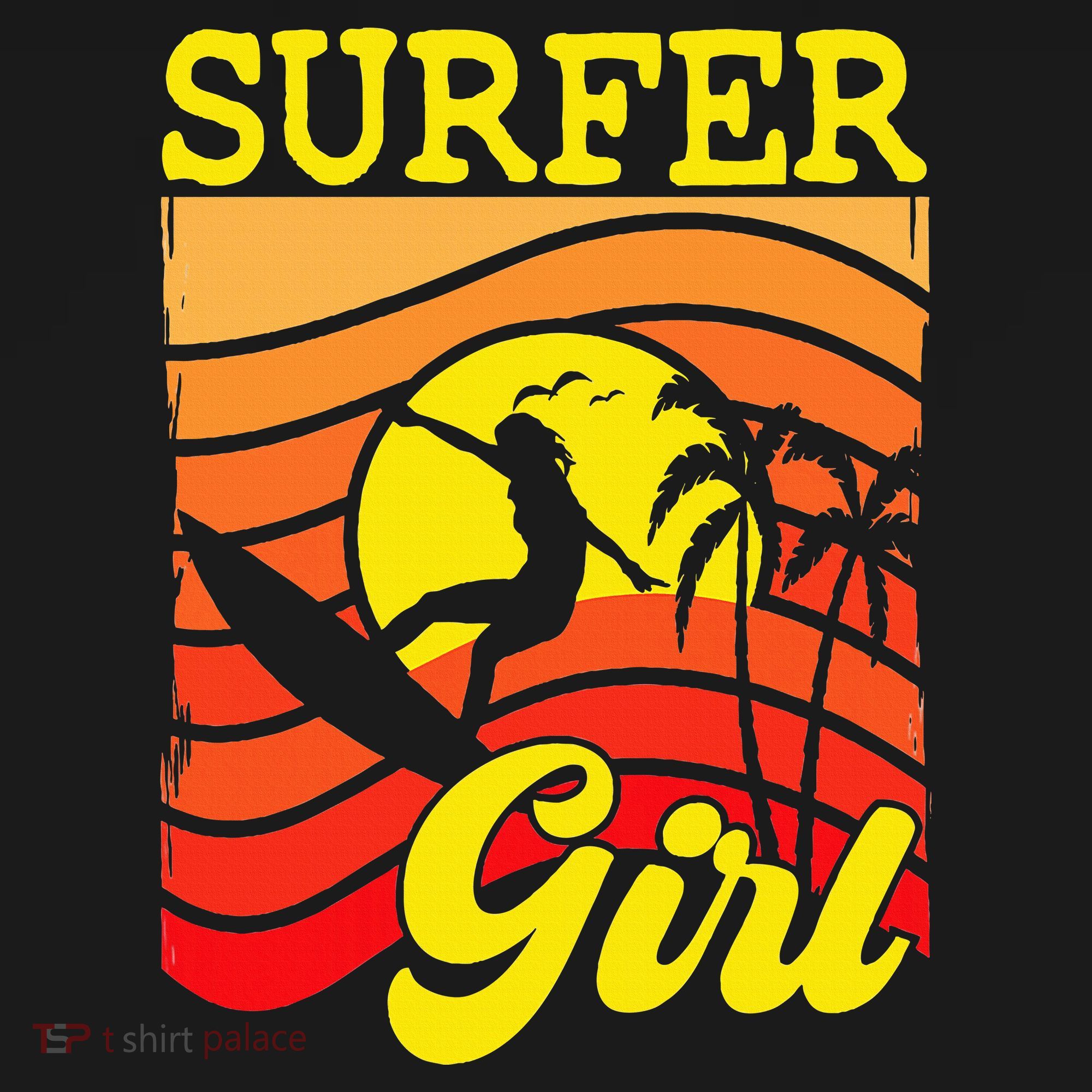 Surfer Girl Surfboarding Surf Lover Surfboard Mousepad