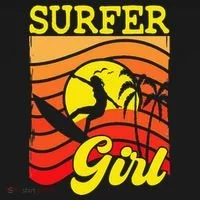 Surfer Girl Surfboarding Surf Lover Surfboard Ornament thumb 1