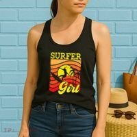 Surfer Girl Surfboarding Surf Lover Surfboard Women's Tank Top thumb 2