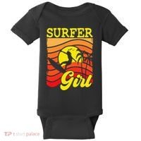 Surfer Girl Surfboarding Surf Lover Surfboard Baby Bodysuit thumb 0