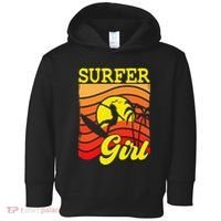 Surfer Girl Surfboarding Surf Lover Surfboard Toddler Hoodie thumb 0