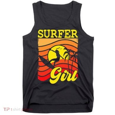Surfer Girl Surfboarding Surf Lover Surfboard Tank Top