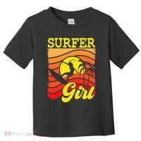Surfer Girl Surfboarding Surf Lover Surfboard Toddler T-Shirt thumb 0