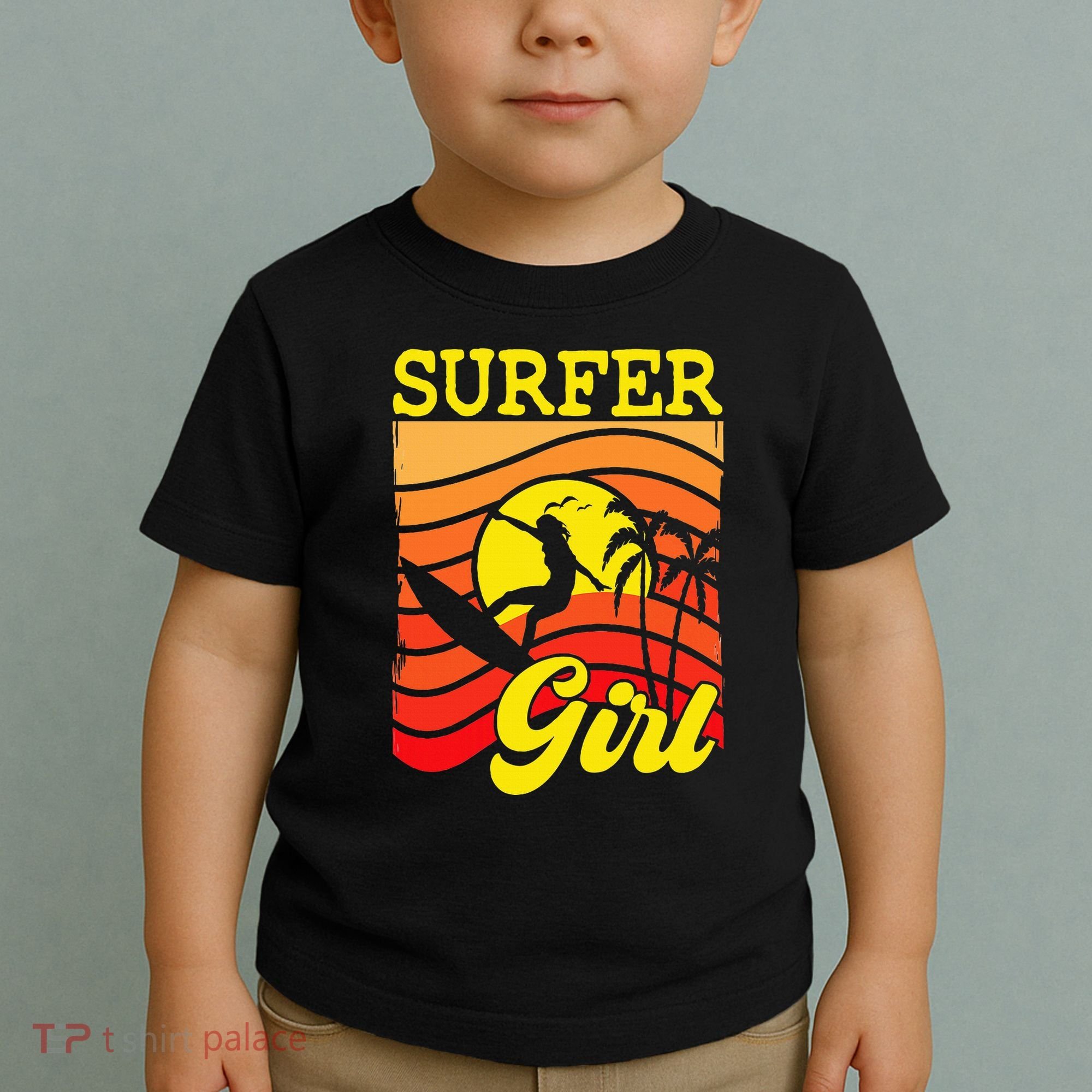 Surfer Girl Surfboarding Surf Lover Surfboard Toddler T-Shirt