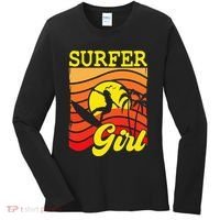 Surfer Girl Surfboarding Surf Lover Surfboard Women's Long Sleeve Shirt thumb 0