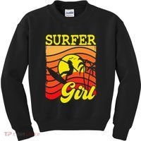 Surfer Girl Surfboarding Surf Lover Surfboard Kids Sweatshirt thumb 0