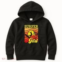 Surfer Girl Surfboarding Surf Lover Surfboard Kids Hoodie thumb 0