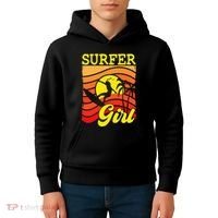 Surfer Girl Surfboarding Surf Lover Surfboard Kids Hoodie thumb 4