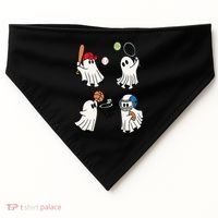 Spooky Ghost Sport Halloween USA-Made Doggie Bandana thumb 0