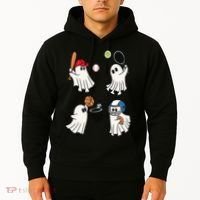 Spooky Ghost Sport Halloween Hoodie thumb 2