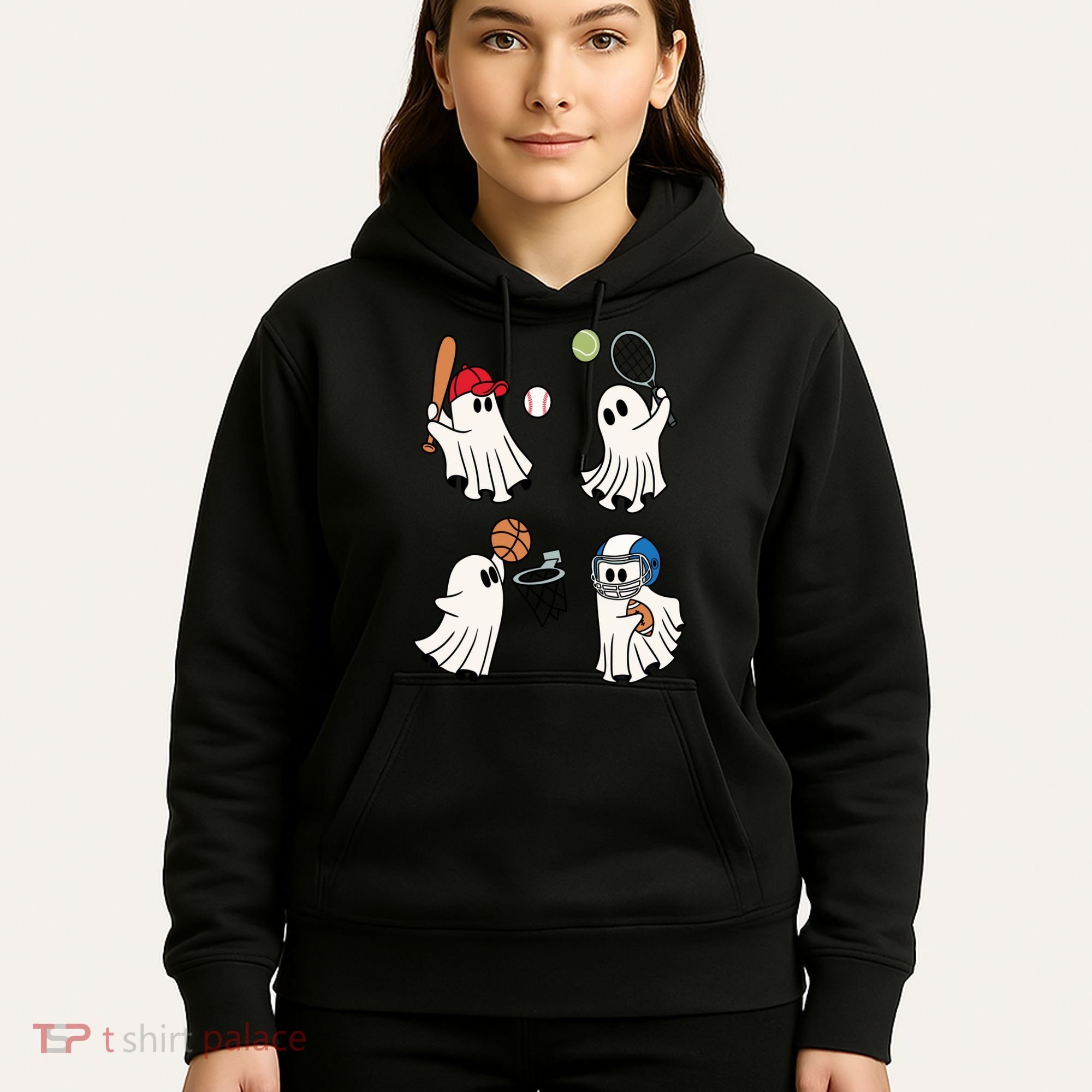 Spooky Ghost Sport Halloween Hoodie