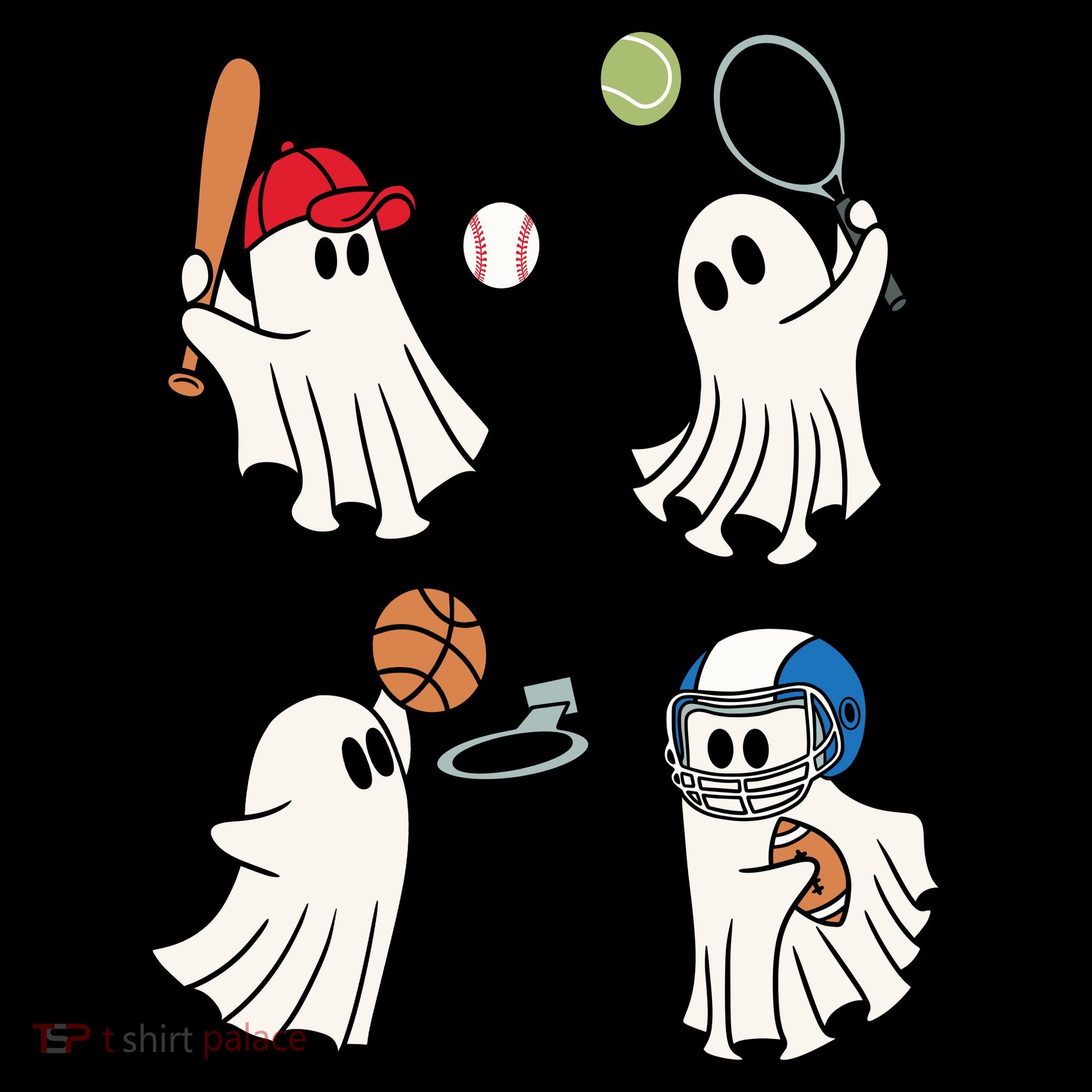 Spooky Ghost Sport Halloween Hoodie