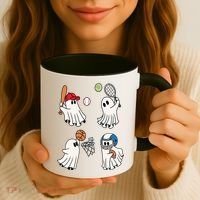 Spooky Ghost Sport Halloween Coffee Mug thumb 3