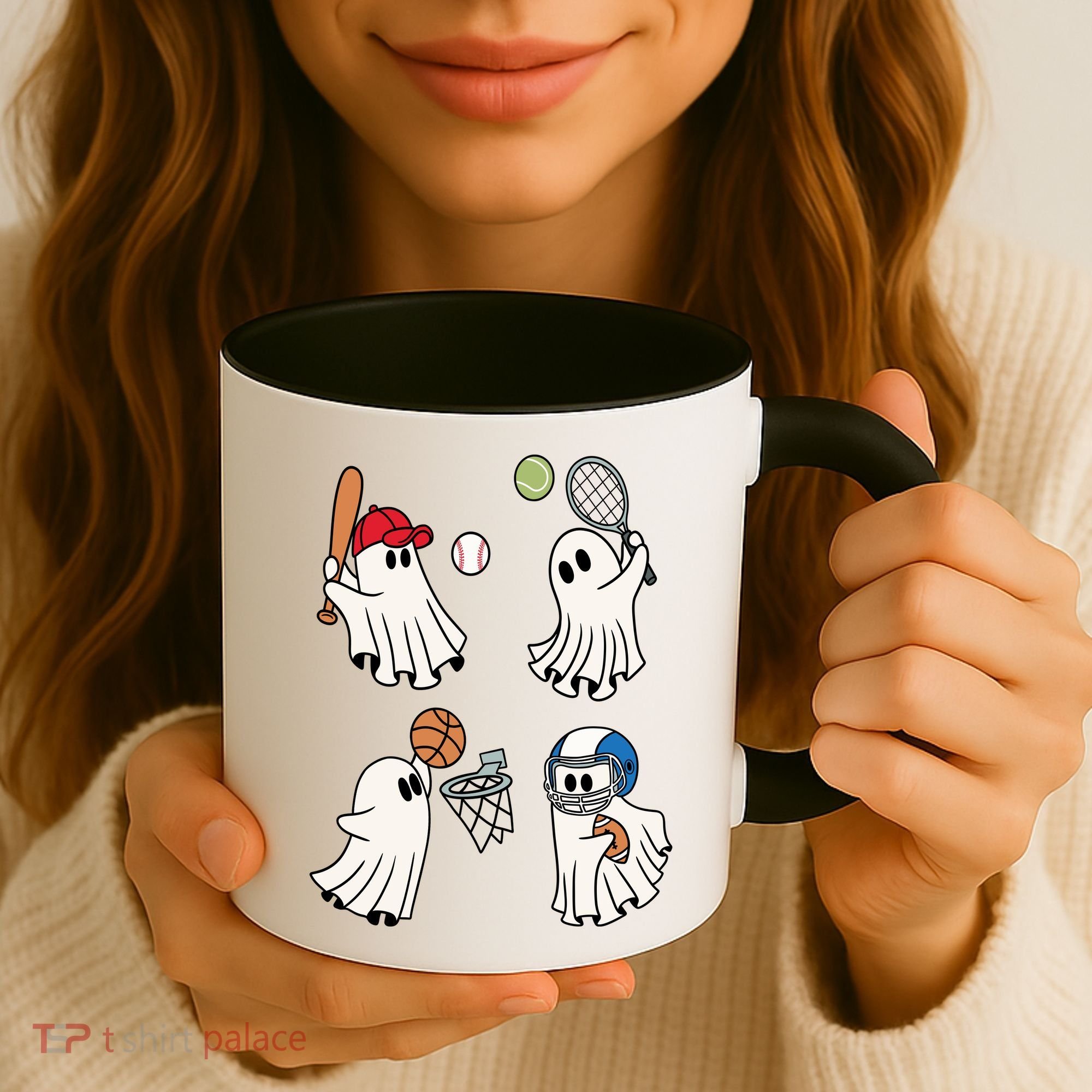 Spooky Ghost Sport Halloween Coffee Mug