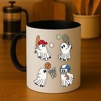 Spooky Ghost Sport Halloween Coffee Mug thumb 4