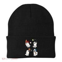 Spooky Ghost Sport Halloween Beanie thumb 0