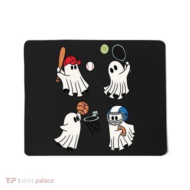 Spooky Ghost Sport Halloween Mousepad