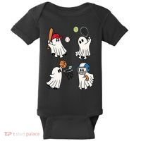 Spooky Ghost Sport Halloween Baby Bodysuit thumb 0
