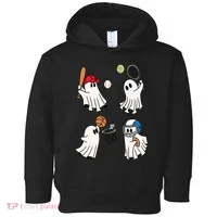 Spooky Ghost Sport Halloween Toddler Hoodie thumb 0