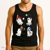 Spooky Ghost Sport Halloween Tank Top thumb 3