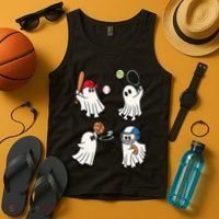 Spooky Ghost Sport Halloween Tank Top thumb 4