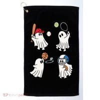 Spooky Ghost Sport Halloween Golf Towel thumb 0