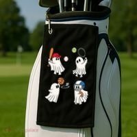 Spooky Ghost Sport Halloween Golf Towel thumb 2