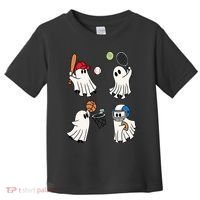 Spooky Ghost Sport Halloween Toddler T-Shirt thumb 0