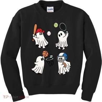 Spooky Ghost Sport Halloween Kids Sweatshirt