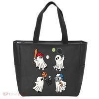Spooky Ghost Sport Halloween Tote Bag thumb 0