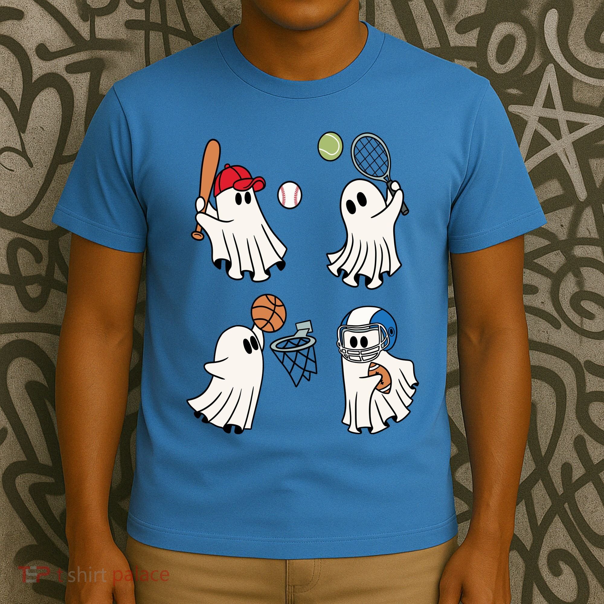Spooky Ghost Sport Halloween T-Shirt