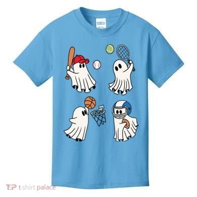 Spooky Ghost Sport Halloween Kids T-Shirt